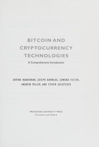 Bitcoin and cryptocurrency technologies