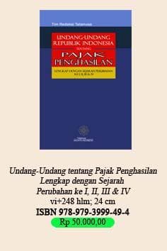 Undang-Undang Republik Indonesia Tentang Pajak Penghasilan